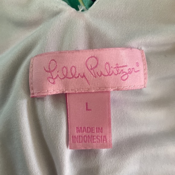 Lilly Pulitzer Navy & Multicolored Bristol Bright Tiger Palm Night Out Dress - Picture 4 of 4